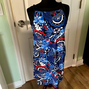 Tommy Bahama Blue and Red Patterned Dress